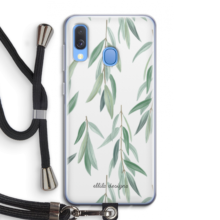 Branch up your life: Samsung Galaxy A40 Transparant Hoesje met koord