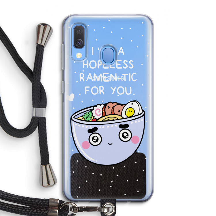 I'm A Hopeless Ramen-Tic For You: Samsung Galaxy A40 Transparant Hoesje met koord