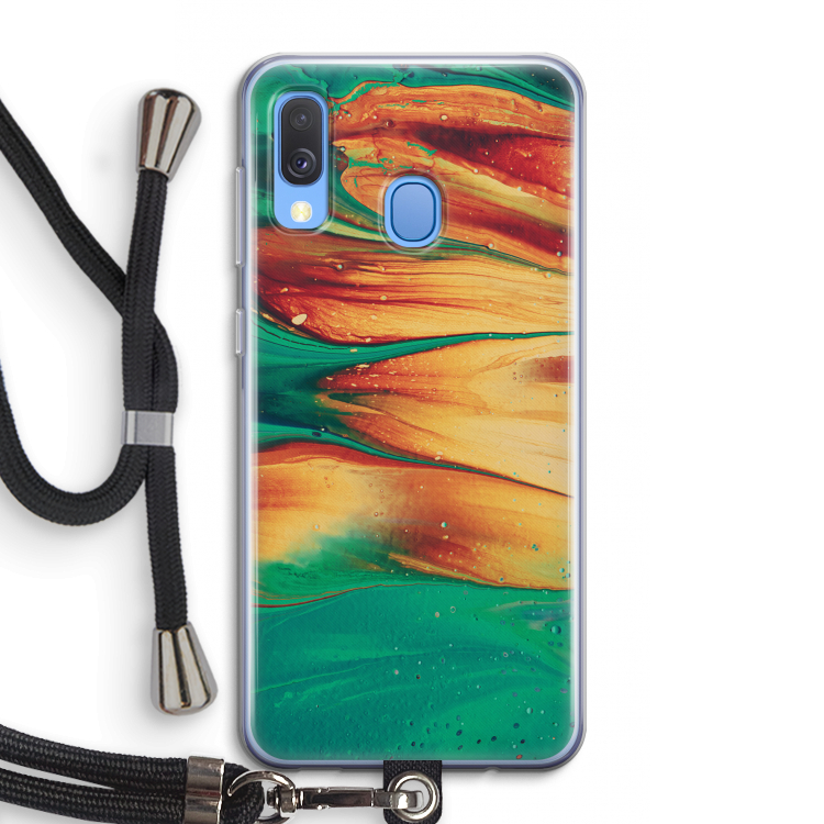 Green Inferno: Samsung Galaxy A40 Transparant Hoesje met koord