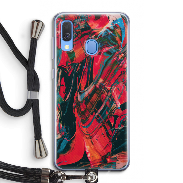 Endless Descent: Samsung Galaxy A40 Transparant Hoesje met koord