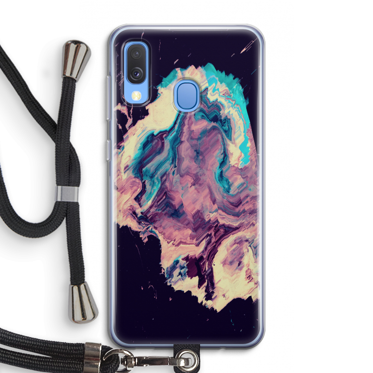 Cosmic Silence: Samsung Galaxy A40 Transparant Hoesje met koord