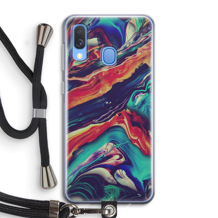 Chameleon Sun: Samsung Galaxy A40 Transparant Hoesje met koord