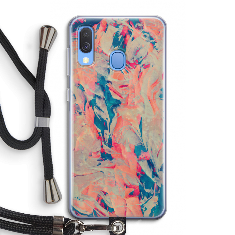 Alone: Samsung Galaxy A40 Transparant Hoesje met koord
