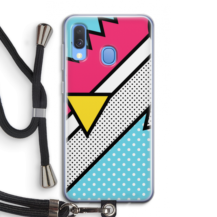 Pop Art #3: Samsung Galaxy A40 Transparant Hoesje met koord