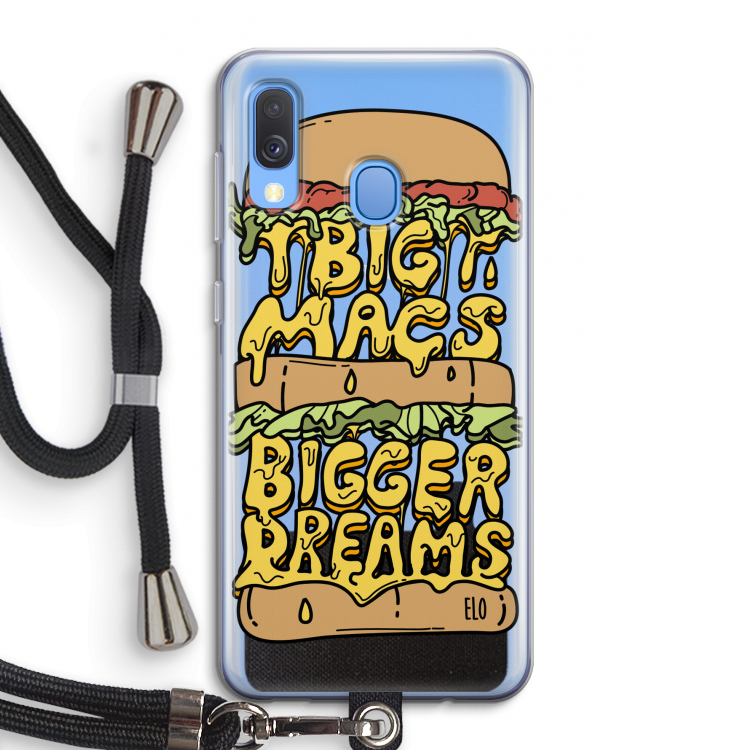 Big Macs Bigger Dreams: Samsung Galaxy A40 Transparant Hoesje met koord