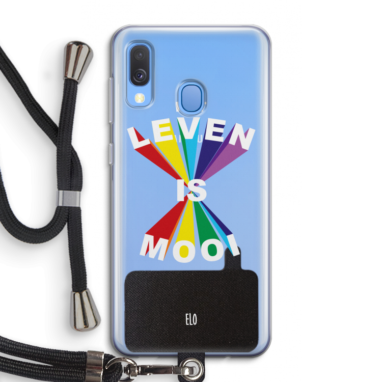 Het Leven Is Mooi: Samsung Galaxy A40 Transparant Hoesje met koord