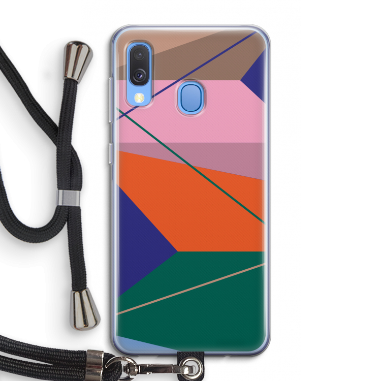 Gestalte 1: Samsung Galaxy A40 Transparant Hoesje met koord