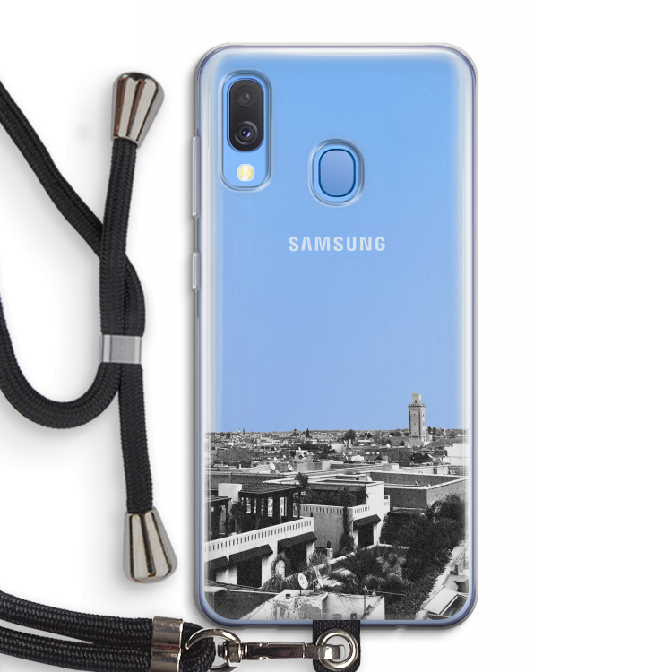 Marrakech Skyline : Samsung Galaxy A40 Transparant Hoesje met koord