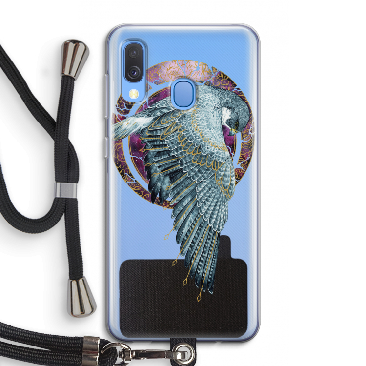 Golden Falcon: Samsung Galaxy A40 Transparant Hoesje met koord