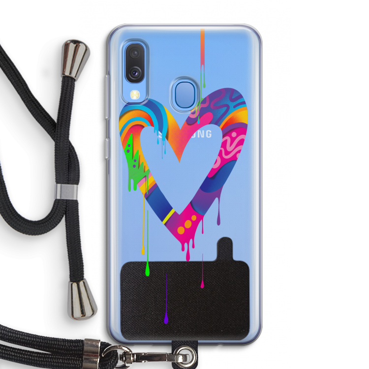 Melts My Heart: Samsung Galaxy A40 Transparant Hoesje met koord