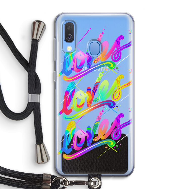 Loves: Samsung Galaxy A40 Transparant Hoesje met koord