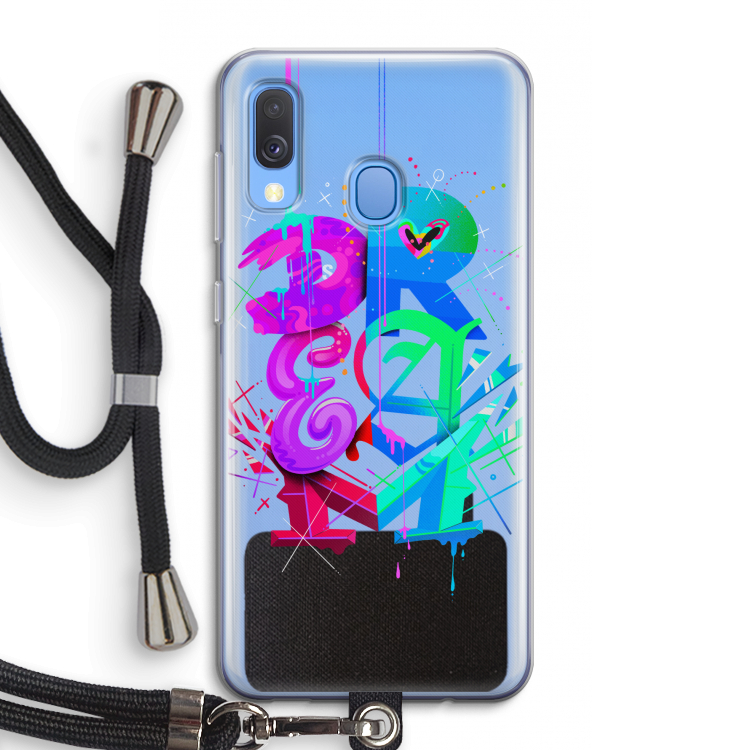 Dream: Samsung Galaxy A40 Transparant Hoesje met koord