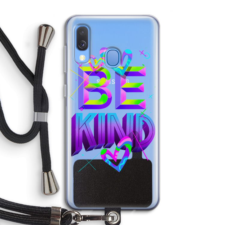 Be Kind: Samsung Galaxy A40 Transparant Hoesje met koord