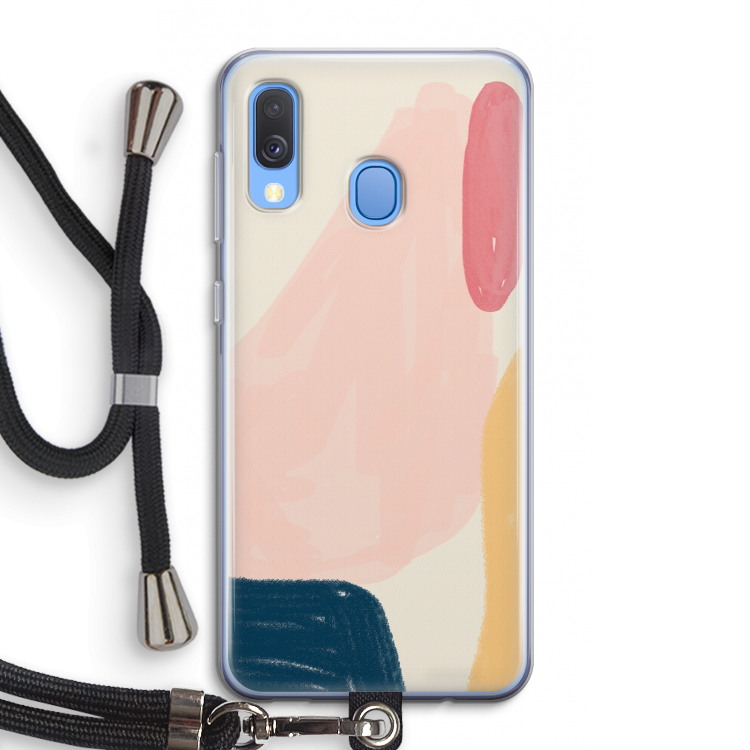 Saturday Flow: Samsung Galaxy A40 Transparant Hoesje met koord