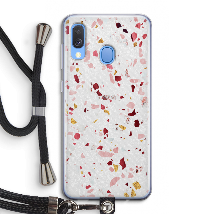 Terrazzo N°9: Samsung Galaxy A40 Transparant Hoesje met koord