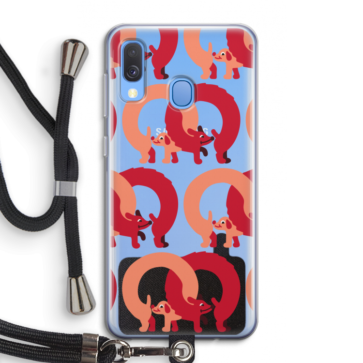 Dogs: Samsung Galaxy A40 Transparant Hoesje met koord