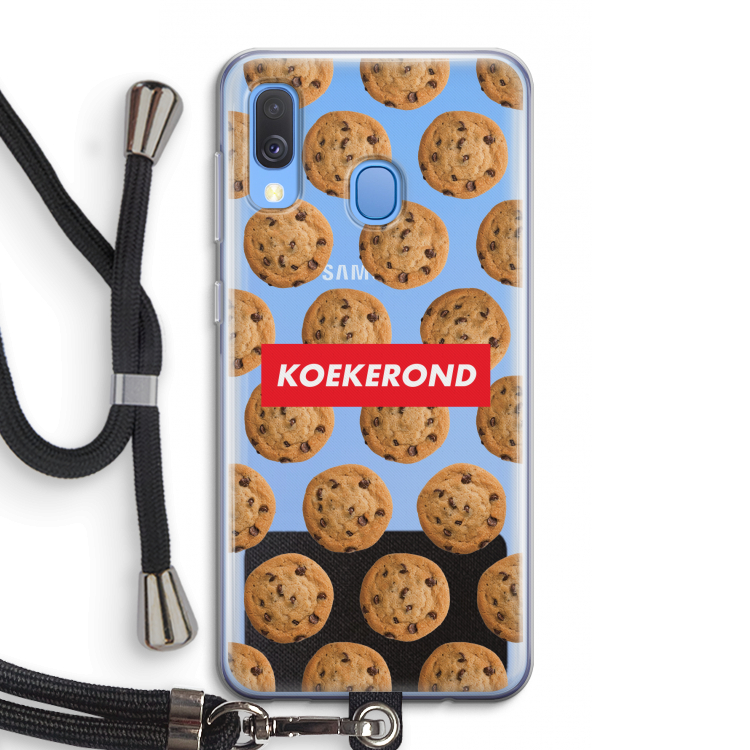 Koekerond: Samsung Galaxy A40 Transparant Hoesje met koord