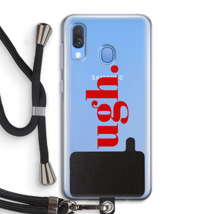 Ugh: Samsung Galaxy A40 Transparant Hoesje met koord