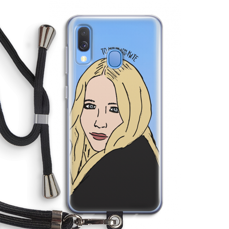 Mary Kate: Samsung Galaxy A40 Transparant Hoesje met koord