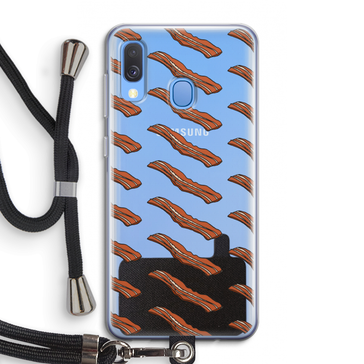 Bacon to my eggs #2: Samsung Galaxy A40 Transparant Hoesje met koord