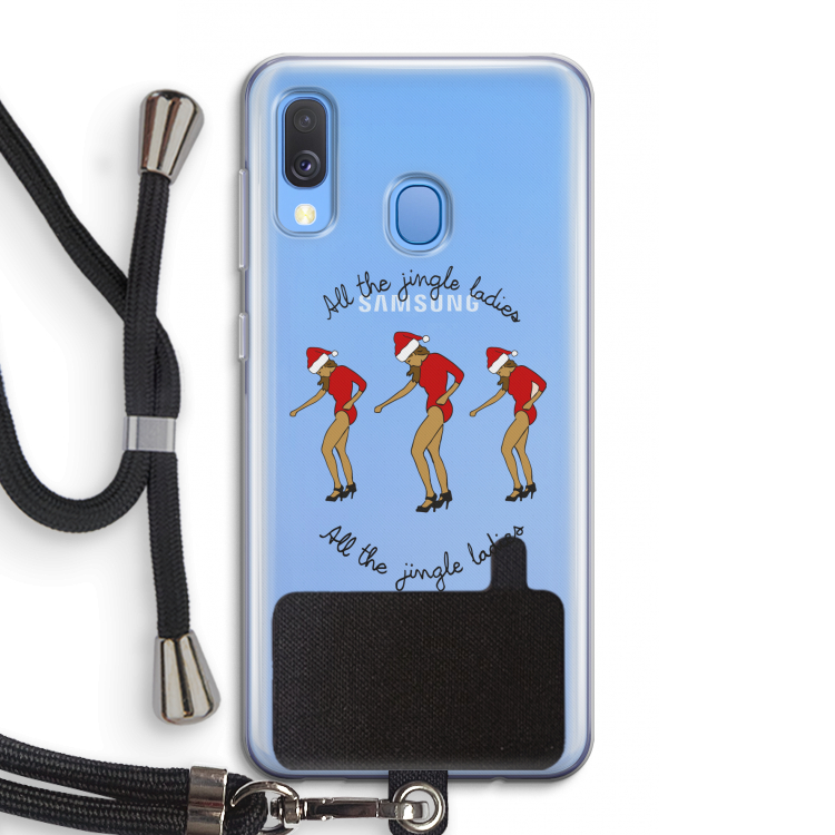 Jingle Ladies: Samsung Galaxy A40 Transparant Hoesje met koord