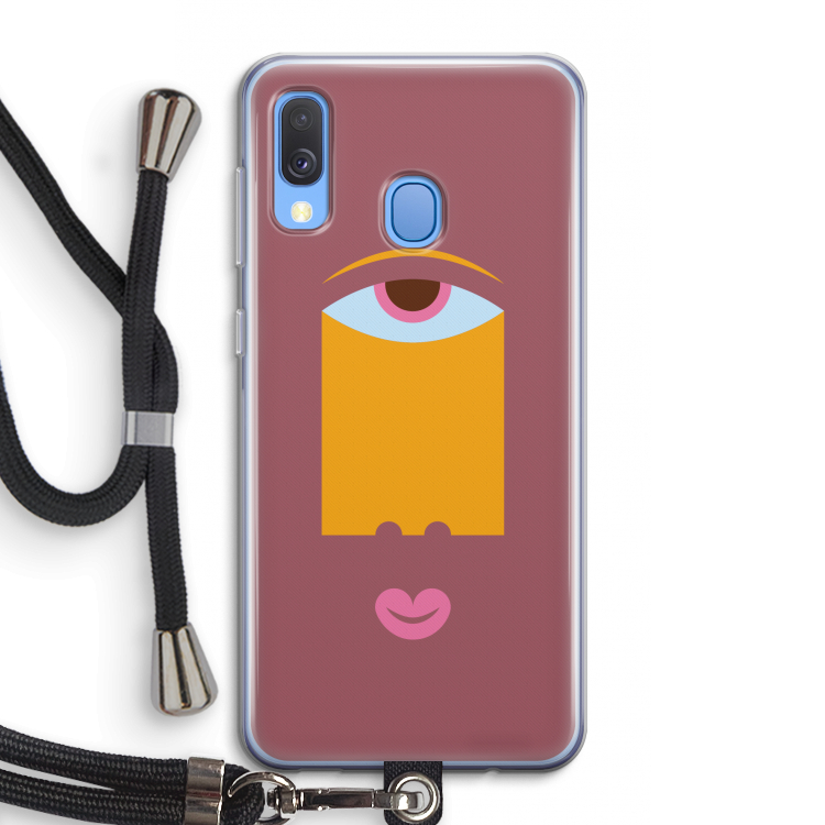 Mono V: Samsung Galaxy A40 Transparant Hoesje met koord