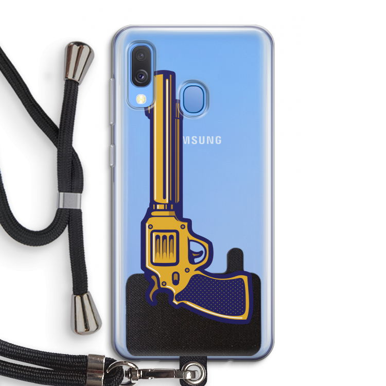 Pew Pew Pew: Samsung Galaxy A40 Transparant Hoesje met koord