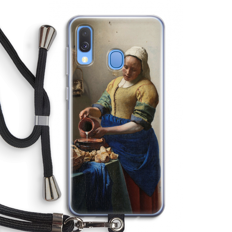 The Milkmaid: Samsung Galaxy A40 Transparant Hoesje met koord