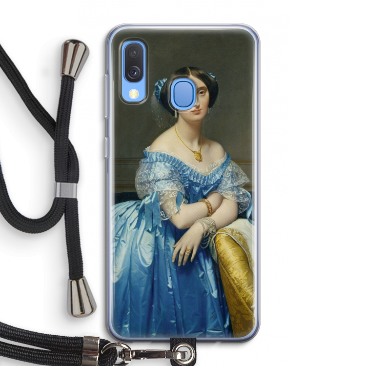 Eleonore: Samsung Galaxy A40 Transparant Hoesje met koord