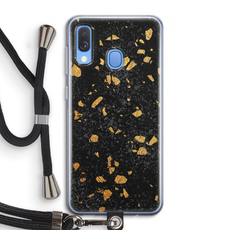 Terrazzo N°7: Samsung Galaxy A40 Transparant Hoesje met koord