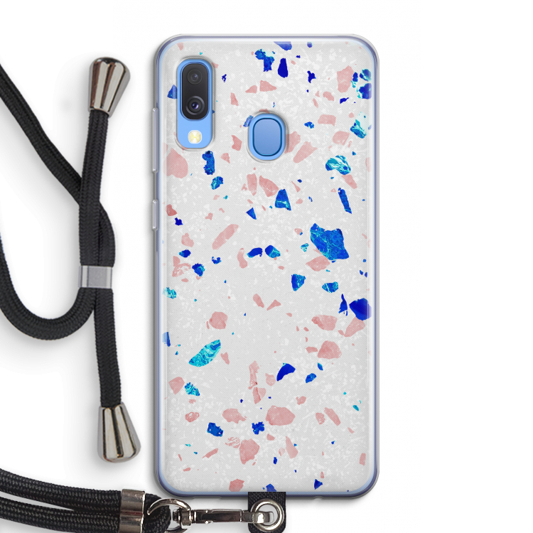 Terrazzo N°6: Samsung Galaxy A40 Transparant Hoesje met koord