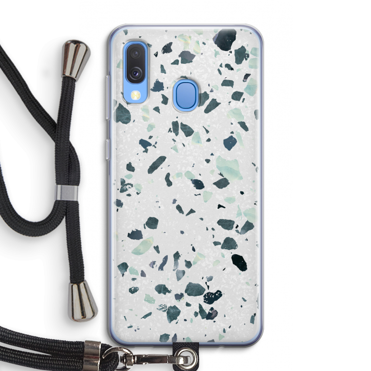 Terrazzo N°2: Samsung Galaxy A40 Transparant Hoesje met koord