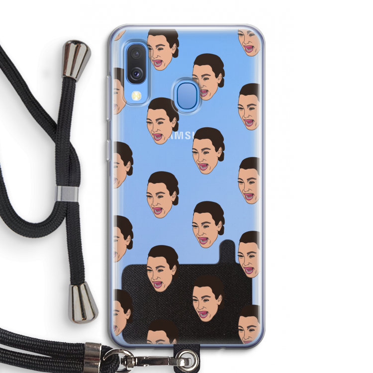 Ugly Cry Call: Samsung Galaxy A40 Transparant Hoesje met koord
