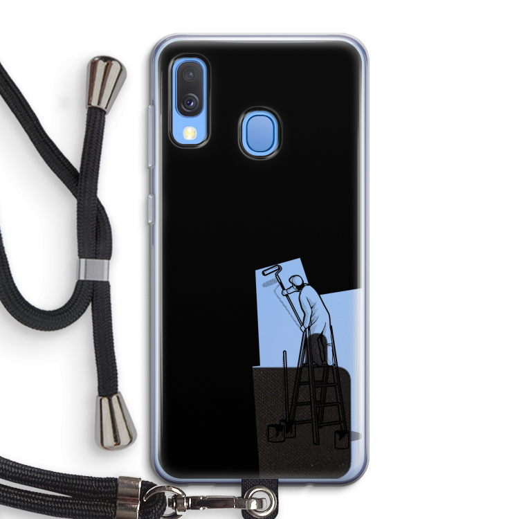 Musketon Painter: Samsung Galaxy A40 Transparant Hoesje met koord