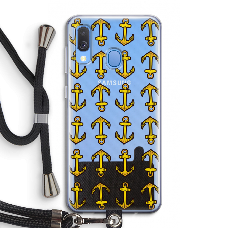 Musketon Anchor: Samsung Galaxy A40 Transparant Hoesje met koord