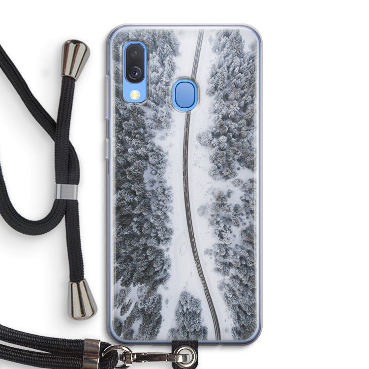 Snøfall: Samsung Galaxy A40 Transparant Hoesje met koord