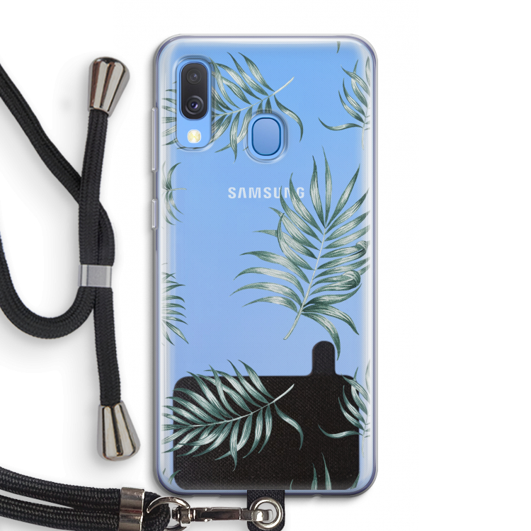 Simple leaves: Samsung Galaxy A40 Transparant Hoesje met koord