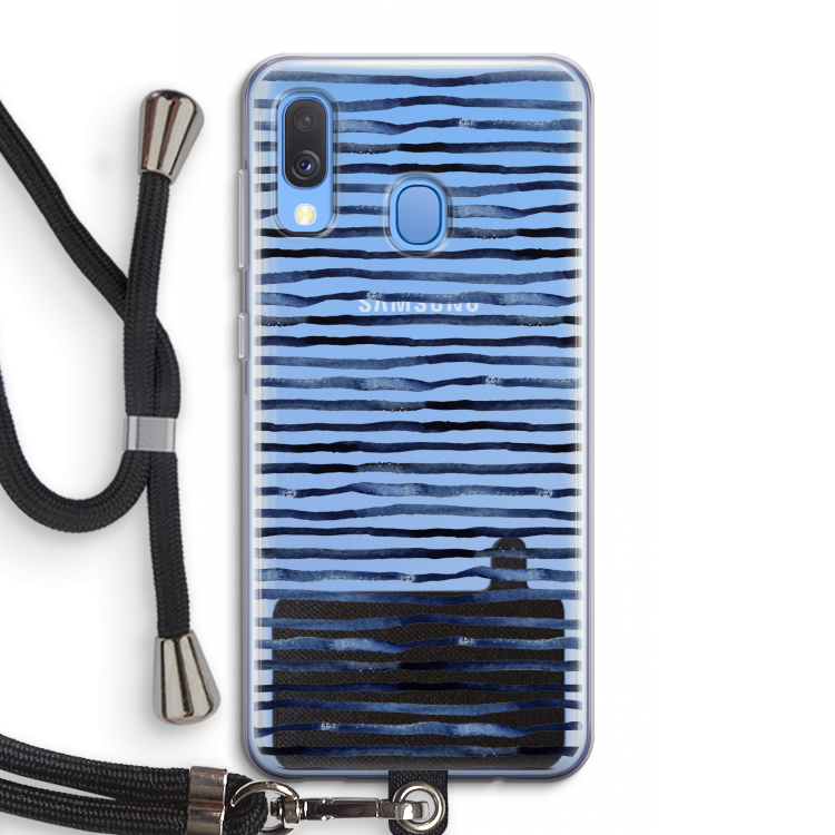 Verrassende lijnen: Samsung Galaxy A40 Transparant Hoesje met koord