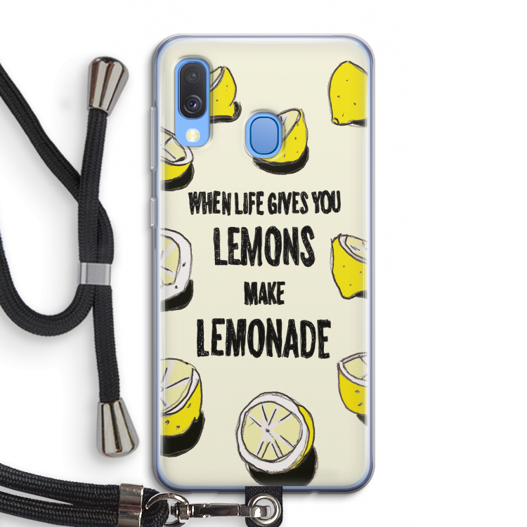 Lemonade: Samsung Galaxy A40 Transparant Hoesje met koord