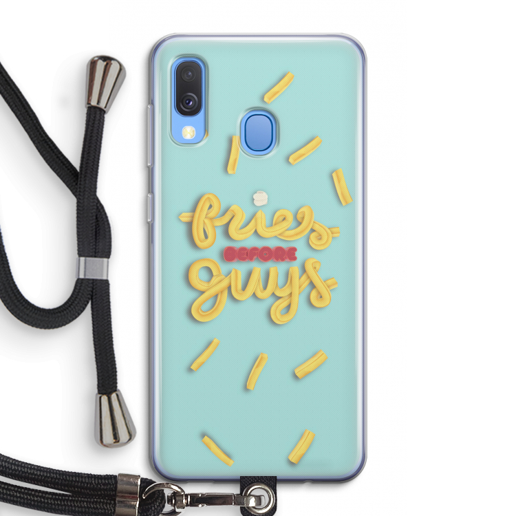 Always fries: Samsung Galaxy A40 Transparant Hoesje met koord