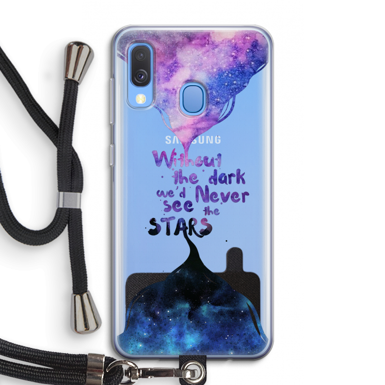 Stars quote: Samsung Galaxy A40 Transparant Hoesje met koord
