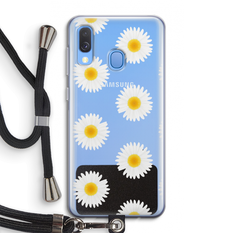 Margrietjes: Samsung Galaxy A40 Transparant Hoesje met koord