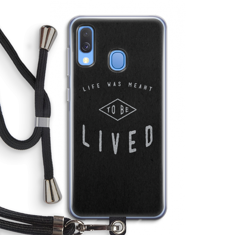 To be lived: Samsung Galaxy A40 Transparant Hoesje met koord