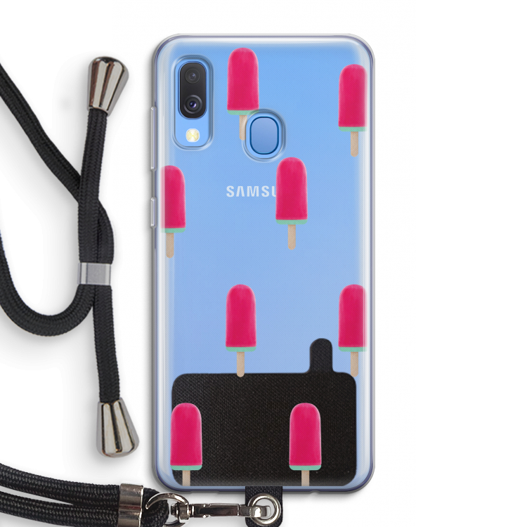 Waterijsje: Samsung Galaxy A40 Transparant Hoesje met koord