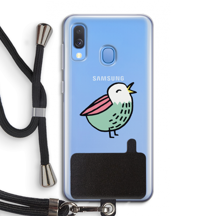 Birdy: Samsung Galaxy A40 Transparant Hoesje met koord