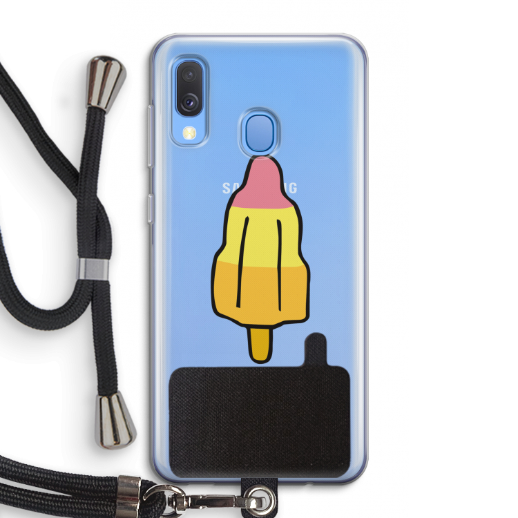 Raketijsje: Samsung Galaxy A40 Transparant Hoesje met koord