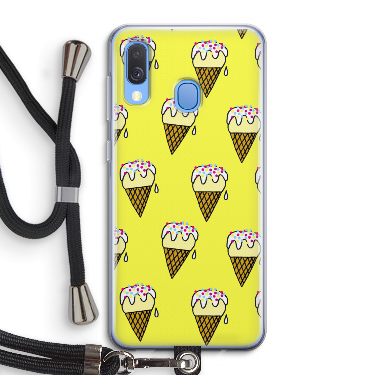 Isjes: Samsung Galaxy A40 Transparant Hoesje met koord
