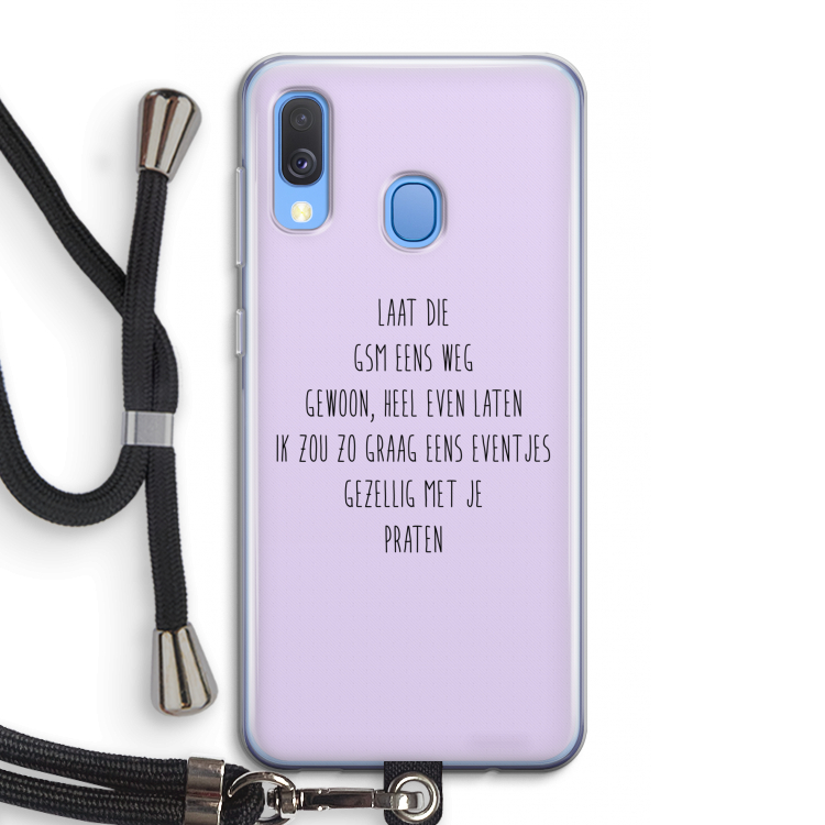 GSM: Samsung Galaxy A40 Transparant Hoesje met koord