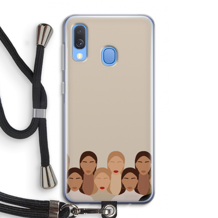 Girls girls girls: Samsung Galaxy A40 Transparant Hoesje met koord