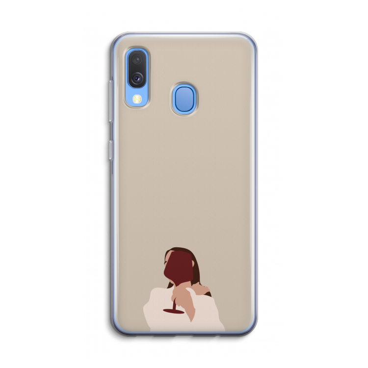 I drink wine: Samsung Galaxy A40 Transparant Hoesje